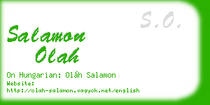 salamon olah business card