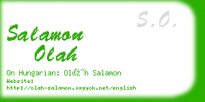 salamon olah business card